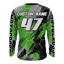 Load image into Gallery viewer, Motocross Racing Jersey Green UPF30+ Youth Dirt Bike Shirt Motorcycle Men MX Off-Road XM140