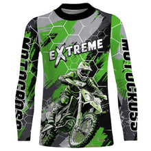 Load image into Gallery viewer, Motocross Racing Jersey Green UPF30+ Youth Dirt Bike Shirt Motorcycle Men MX Off-Road XM140