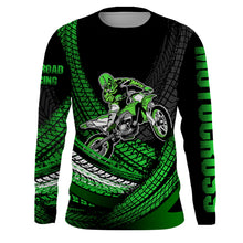 Load image into Gallery viewer, Dirt Bike Jersey Youth Men Kid UPF30+ Motocross Riding Shirt Green Motorcycle Jersey XM222