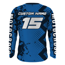 Load image into Gallery viewer, Motocross Jersey Youth Blue UPF30+ Racing Dirt Bike Shirt Men Kids Women Off-Road MX Jersey XM147