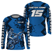 Load image into Gallery viewer, Motocross Jersey Youth Blue UPF30+ Racing Dirt Bike Shirt Men Kids Women Off-Road MX Jersey XM147