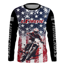 Load image into Gallery viewer, American Flag Motocross Jersey UPF30+ Youth Women Mens Kids Dirt Bike Shirt Patriotic Racing Jersey XM100