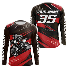 Load image into Gallery viewer, Red Motocross Racing Jersey Men Women Kid Upf30+ Dirt Bike Shirt Youth Racing Jersey DNT84