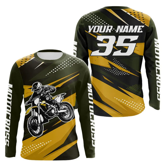 Yellow Motocross Racing Jersey Men Women Kid Upf30+ Dirt Bike Shirt Youth Racing Jersey DNT84