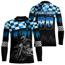 Load image into Gallery viewer, Blue Motocross Jersey Dirt Bike Jersey Kid Adult UPF30+ Custom Motocross Racing Jersey DNT56