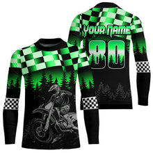 Load image into Gallery viewer, Green Motocross Jersey Dirt Bike Jersey Kid Adult UPF30+ Custom Motocross Racing Jersey DNT56