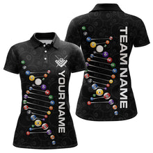 Load image into Gallery viewer, Personalized Billiard Jersey DNA 8 Ball Pool Women Billiard Shirt for Women Team Polo &amp; 1/4 Zip NNT35