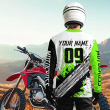 Load image into Gallery viewer, Green Motocross Shirts Racing UPF30+Custom Dirt Bike Jersey Off-Road Shirt Kid Men Women DNT73