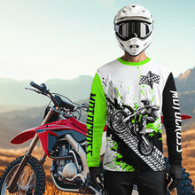 Load image into Gallery viewer, Green Motocross Shirts Racing UPF30+Custom Dirt Bike Jersey Off-Road Shirt Kid Men Women DNT73