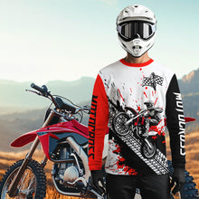 Load image into Gallery viewer, Red Motocross Shirts Racing UPF30+Custom Dirt Bike Jersey Off-Road Shirt Kid Men Women DNT73