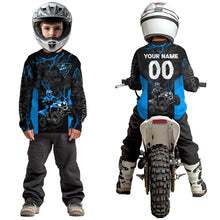 Load image into Gallery viewer, Custom Blue Lion ATV Motocross Jersey Racing Shirts Off-Road Jersey Kid Men Women UPF30+ DNT24