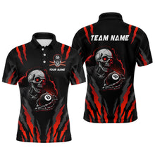 Load image into Gallery viewer, Personalized Skull Billiard Team Jerseys Billiard Shirts for Men Polo &amp; 1/4 Zip Shirts NNT43