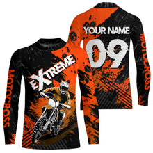 Load image into Gallery viewer, Orange Motocross Jersey Extreme Racing Jersey Kid Adult UPF30+ Custom Youth Motorcycle Shirt DNT85