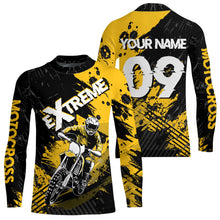 Load image into Gallery viewer, Yellow Motocross Jersey Extreme Racing Jersey Kid Adult UPF30+ Custom Youth Motorcycle Shirt DNT85