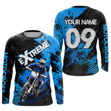 Load image into Gallery viewer, Blue Motocross Jersey Extreme Racing Jersey Kid Adult UPF30+ Custom Youth Motorcycle Shirt DNT85