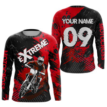 Load image into Gallery viewer, Red Motocross Jersey Extreme Racing Jersey Kid Adult UPF30+ Custom Youth Motorcycle Shirt DNT85