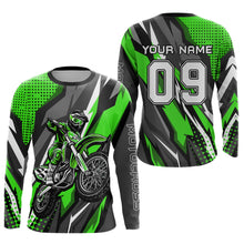 Load image into Gallery viewer, Custom Green Motocross Racing Jersey Men Women Kid Upf30+ Dirt Bike Shirt Racing Jersey DNT83