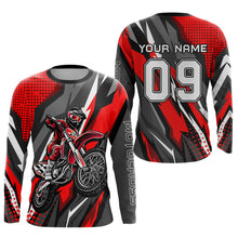 Load image into Gallery viewer, Custom Red Motocross Racing Jersey Men Women Kid Upf30+ Dirt Bike Shirt Racing Jersey DNT83