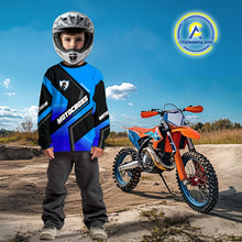 Load image into Gallery viewer, Blue Motocross Shirts UPF30+Custom Dirt Bike Jersey Off-Road Shirt Kid Men Women DNT57