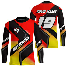 Load image into Gallery viewer, Red Motocross Shirts UPF30+Custom Dirt Bike Jersey Off-Road Shirt Kid Men Women DNT57