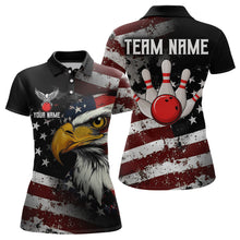 Load image into Gallery viewer, Custom US Eagle Bowling Jersey for Women Bowling Team Shirts Bowling Uniform Polo &amp; 1/4 Zip HNT160
