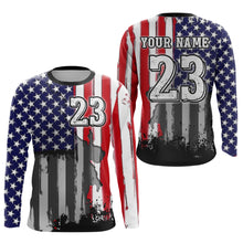 Load image into Gallery viewer, Youth US Flag Dirt Bike Jersey Off-Road Shirt Custom Motocross Jersey UPF30+ Kid Men Women DNT80