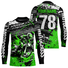 Load image into Gallery viewer, Green Youth Motorcycle Shirt Motocross Jersey Custom Dirt Bike Jersey Kid Men Women DNT54