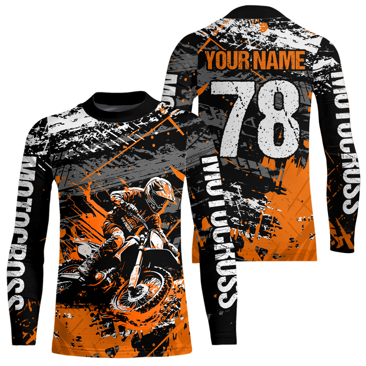 Orange Youth Motorcycle Shirt Motocross Jersey Custom Dirt Bike Jersey Kid Men Women DNT54