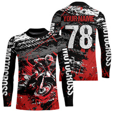 Load image into Gallery viewer, Red Youth Motorcycle Shirt Motocross Jersey Custom Dirt Bike Jersey Kid Men Women DNT54