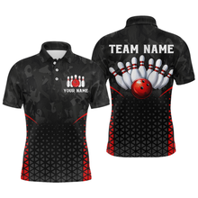 Load image into Gallery viewer, Bowling Shirt for Men 3D Custom Name Bowling Jersey Shirts Team Bowling League Polo &amp; Quarter-Zip HNT15