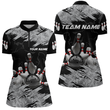 Load image into Gallery viewer, Bowling Shirt Bowling Jersey for Women Custom Bowling Gifts for Women Team with Name Polo &amp; 1/4 Zip HNT16
