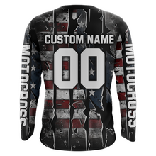 Load image into Gallery viewer, US Flag Women Motocross Shirt Racing Jersey UPF30+ Dirt Bike Jersey Off-Road Shirt DNT69