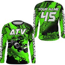 Load image into Gallery viewer, Custom Green ATV Motocross Racing Jersey Kid Adult Quad Bike Jersey Off-Road Shirt UPF30+ ATV Shirt DNT12