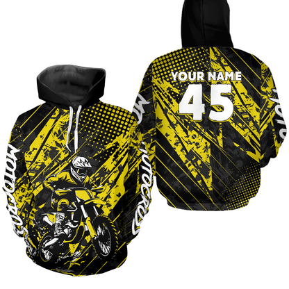 Custom Motocross Hoodie Custom Dirt Bike Hoodie Motocross Sweatshirts for Kid Adult HOT13