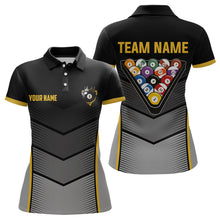 Load image into Gallery viewer, Billiard Shirt Crown 8 Ball Billiard Jersey Women Performance Billiard Shirt for Women Team Polo &amp; 1/4 Zip NNT30