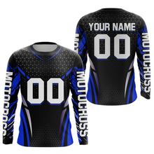 Load image into Gallery viewer, Blue Dirt Bike Jersey Off-Road Shirt Custom Youth Motocross Jersey UPF30+ Kid Men Women DNT82