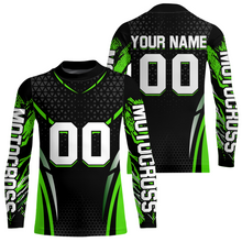 Load image into Gallery viewer, Green Dirt Bike Jersey Off-Road Shirt Custom Youth Motocross Jersey UPF30+ Kid Men Women DNT82