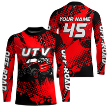 Load image into Gallery viewer, Red UTV Motocross Shirt Kid Men Women UPF30+ Custom Off-Road UTV Racing Jersey DNT30