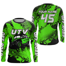 Load image into Gallery viewer, Green UTV Motocross Shirt Kid Men Women UPF30+ Custom Off-Road UTV Racing Jersey DNT30