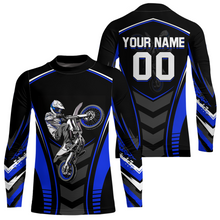 Load image into Gallery viewer, Blue Youth Dirt Bike Jersey MX Off-Road Motocross Shirt Racing Shirt Kid Men Women DNT55