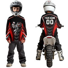 Load image into Gallery viewer, Red Youth Dirt Bike Jersey MX Off-Road Motocross Shirt Racing Shirt Kid Men Women DNT55