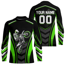 Load image into Gallery viewer, Green Youth Dirt Bike Jersey MX Off-Road Motocross Shirt Racing Shirt Kid Men Women DNT55
