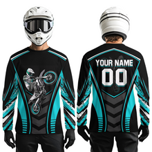Load image into Gallery viewer, Turquoise Youth Dirt Bike Jersey MX Off-Road Motocross Shirt Racing Shirt Kid Men Women DNT55