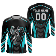 Load image into Gallery viewer, Turquoise Youth Dirt Bike Jersey MX Off-Road Motocross Shirt Racing Shirt Kid Men Women DNT55