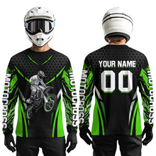 Load image into Gallery viewer, Green Motocross Jersey UPF30+ Youth Motorcycle Shirt Dirt Bike Jersey Kid Men Women DNT53