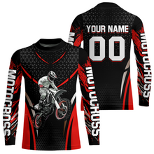 Load image into Gallery viewer, Red Motocross Jersey UPF30+ Youth Motorcycle Shirt Dirt Bike Jersey Kid Men Women DNT53