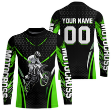 Load image into Gallery viewer, Green Motocross Jersey UPF30+ Youth Motorcycle Shirt Dirt Bike Jersey Kid Men Women DNT53