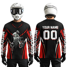 Load image into Gallery viewer, Red Motocross Jersey UPF30+ Youth Motorcycle Shirt Dirt Bike Jersey Kid Men Women DNT53