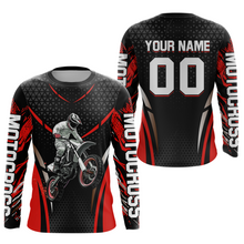 Load image into Gallery viewer, Red Motocross Jersey UPF30+ Youth Motorcycle Shirt Dirt Bike Jersey Kid Men Women DNT53