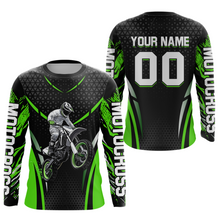 Load image into Gallery viewer, Green Motocross Jersey UPF30+ Youth Motorcycle Shirt Dirt Bike Jersey Kid Men Women DNT53